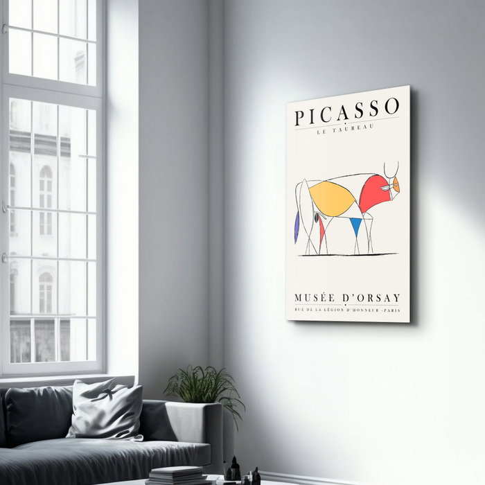Wallity Pintura Decorativa de Vidrio Templado Multicolor 35 x 55 cm